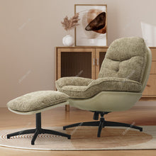 Load image into Gallery viewer, Chenille Lounge Chair with Footstool Living and Home