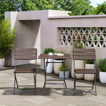 Load image into Gallery viewer, 3-Piece Plastic Outdoor Folding Table and Chairs Set Garden Dining Sets Living and Home