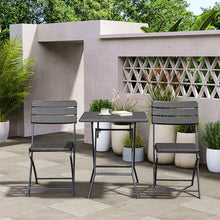 Load image into Gallery viewer, 3-Piece Plastic Outdoor Folding Table and Chairs Set Garden Dining Sets Living and Home