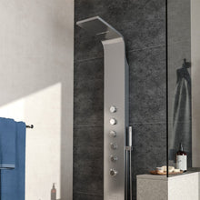 Load image into Gallery viewer, Bathroom Silver Stainless Steel Shower Tower Panel Bathroom Shower Living and Home