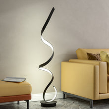 Load image into Gallery viewer, Contemporary LED Spiral Floor Lamp in White Light Floor Lamps Living and Home Black