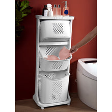 Load image into Gallery viewer, Laundry Basket Bathroom Clothes Storage on Wheels