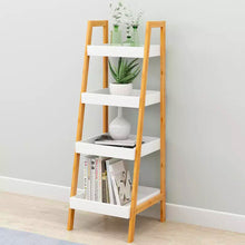 Load image into Gallery viewer, Nordic Freestanding Wooden 4-Tier Ladder Shelf Storage Organizer