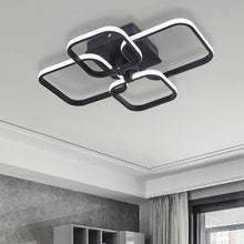 Load image into Gallery viewer, 4 Head Square Led Ceiling Light Modern Acrylic Chandelier Lamp Ceiling Light Fixtures Living and Home Cool White 40W
