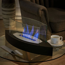 Load image into Gallery viewer, Metal Bio-Ethanol Tabletop Fireplace with Flame Guard Black Fireplaces Living and Home