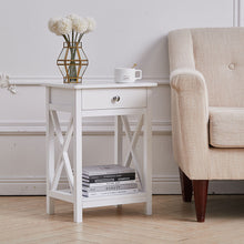 Load image into Gallery viewer, Wooden One Drawer Bedside Table