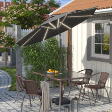 Load image into Gallery viewer, Large Solar Powered LED Patio Umbrella for Outdoor Garden Patio with Base, LG0931LG0455