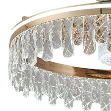 Load image into Gallery viewer, Lightsin 60cm Modern Gold Crystal Ceiling Fan Light Lightsin UK