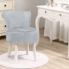 Load image into Gallery viewer, Modern Plush Upholstered Dressing Table Chair with White Legs