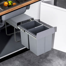 Load image into Gallery viewer, Kitchen Double/Triple Bin Cupboard Pull-out Kitchen Cabinets Living and Home Double bin /34cm W x 49cm D x 43cm H