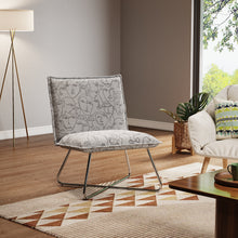 Load image into Gallery viewer, Modern Linen Accent Chair with Metal Base