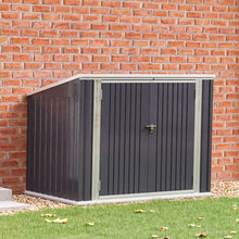 Load image into Gallery viewer, Livingandhome Steel Trash Can Recycle Bin Enclosure Storage Shed