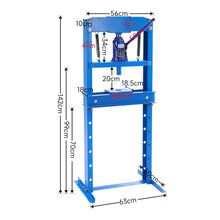 Load image into Gallery viewer, 6/12/20Ton Blue Hydraulic Shop Press with Press Plates Workshop Presses Living and Home
