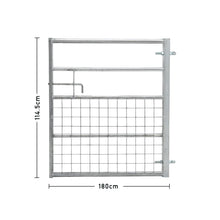 Load image into Gallery viewer, Durable and Rust-Resistan Half Mesh Metal Field Farm Gate Farm Gates Living and Home 6FT/1.8M