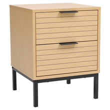 Load image into Gallery viewer, Livingandhome Small Rustic Wood Cabinet with Two Drawers, JM2221