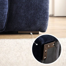 Load image into Gallery viewer, Cottonfy Tofu Block Vintage Chenille Fabric Sofa Stain Resistant Navy Blue Cottonfy UK