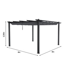 Load image into Gallery viewer, Elegant Aluminum Patio Pergola with Sun-Shade Canopy Living and Home