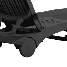 Load image into Gallery viewer, 193cm D Outdoor Folding Lounge Chair Recliner with Wheels Sunloungers Living and Home