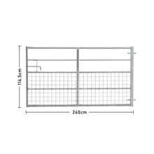 Load image into Gallery viewer, Durable and Rust-Resistan Half Mesh Metal Field Farm Gate Farm Gates Living and Home 8FT/2.4M
