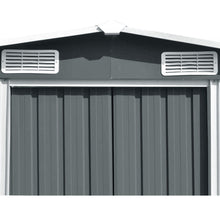 Load image into Gallery viewer, Livingandhome 12 x 10ft Metal Garden Shed with Foundation - Dark Grey