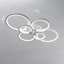 Load image into Gallery viewer, 4/6/8 Rings Circle LED Semi-Flush Ceiling Light Dimmable/Non-Dimmable Ceiling Light Living and Home