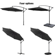 Load image into Gallery viewer, 3M Black Sun Parasol Hanging Banana Umbrella Parasols Living and Home