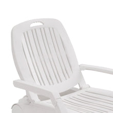 Load image into Gallery viewer, 193cm D Outdoor Folding Lounge Chair Recliner with Wheels Sunloungers Living and Home
