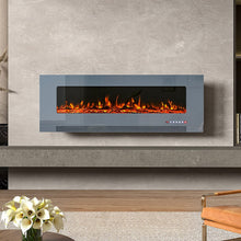 Load image into Gallery viewer, 50/60 inch Electric Fireplace 5000 BTU Wall Mounted Fireplaces Heater 9 Available Flame Colours Wall Mounted Fireplaces Living and Home