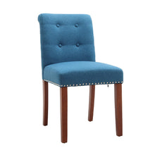 Load image into Gallery viewer, Livingandhome Set of 2 Contemporary Buttoned Accent Dining Chair Studded Rim, JM2132 Living and Home