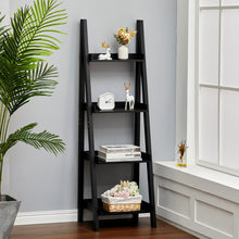 Load image into Gallery viewer, 4-Tier Wooden Display Ladder Shelf for Home