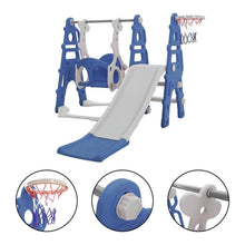 Load image into Gallery viewer, Kids Toddler Swing and Slide Set with Basketball Hoop Swing Sets & Playsets Living and Home