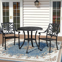 Load image into Gallery viewer, Cast Aluminum Patio Dining Table with Umbrella Hole