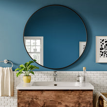 Load image into Gallery viewer, Nordic Round Bathroom Framed Mirror Wall Hanging