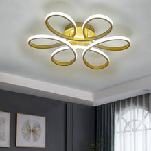 Load image into Gallery viewer, Golden Frame Modern Cool White LED Chandelier Ceiling Light Ceiling Light Fixtures Living and Home Cool White