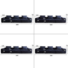 Load image into Gallery viewer, Cottonfy Tofu Block Vintage Chenille Fabric Sofa Stain Resistant Navy Blue Cottonfy UK
