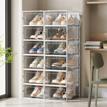 Load image into Gallery viewer, 12x Stackable Shoe Storage Box Organiser White