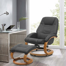 Load image into Gallery viewer, Ergonomic Executive Office Reclining Chair with Footstool, Black