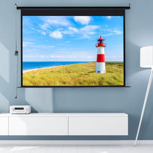 Load image into Gallery viewer, Motorized Electric Projector Screen with Remote Control, AI0721 Projector Screen Living and Home