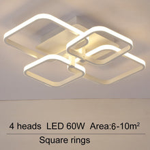 Load image into Gallery viewer, 4/6/8 Headers Square LED Ceiling Light Dimmable with Remote Control Ceiling Light Living and Home