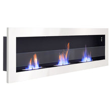 Load image into Gallery viewer, 35 Inch 47 Inch Bioethanol Fireplace Wall Mounted Grey Stainless Steel Fireplaces Living and Home