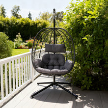 Load image into Gallery viewer, Outdoor Folding Lounge Chair Recliner with Wheels