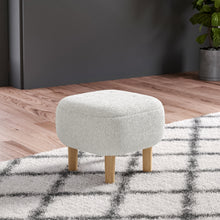 Load image into Gallery viewer, Footstool Pouffe Stool with Wooden Legs