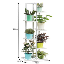 Load image into Gallery viewer, 5/6 Tier Flower Stand Plant Pot Display Ladder Shelves Bamboo Shelf Storage Rack Bookcases & Standing Shelves Living and Home