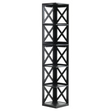 Load image into Gallery viewer, Black/White Wooden 5 tier Rectangular Vertical Living Room Shelf Shelves & Racks Living and Home