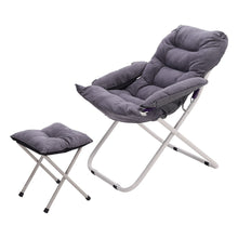 Load image into Gallery viewer, Folding Moon Chair and Footstool Set Accent Chair Living and Home