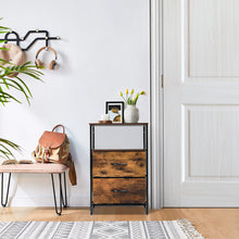 Load image into Gallery viewer, Medieval-Inspired Wooden Storage Cabinet with 2 Drawers