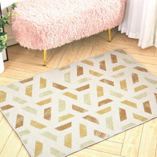 Load image into Gallery viewer, Golden Geometric Modern Rug Rugs Living and Home
