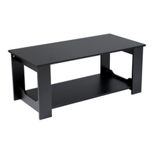 Load image into Gallery viewer, Modern Style Black Coffee Table Living Room with One Shelf Coffee Tables Living and Home
