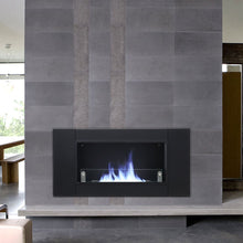 Load image into Gallery viewer, 43'' W Surface Wall Mounted Bio-Ethanol Fireplace Black Fireplaces Living and Home