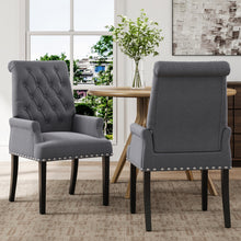 Load image into Gallery viewer, Grey Upholstered Dining Chair